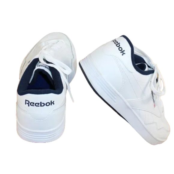 Like New Reebok Classic White Collegiate Low Profile Leather Athletic Shoe, 11.5 - Picture 4 of 9